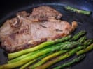 Cooking Class - Sweet and Savory French Fares: steak diane with asparagus