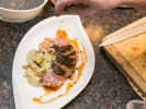 Cooking Class - Classic Three Course Italian Spread: plating duck breast