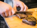 Cooking Class - Summer Date Night in Spain for 2: slicing flank steak