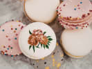 Cooking Class - Macaron Decorating for Beginners in Atlanta: bright artistically decorated macarons with chocolate drizzle