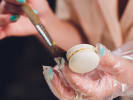 Cooking Class - Macaron Decorating for Beginners in Atlanta: painting macarons with a brush