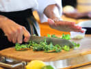 Cooking Class - Make Ricotta Gnocchi With Kale Pesto in Philadelphia: cutting kale