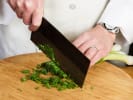 Cooking Class - Make Fresh Dumplings in Alexandria: cutting scallions