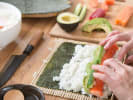 Cooking Class - Make Perfect Sushi Rolls in Atlanta: rolling California sushi roll up close