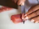 Cooking Class - Sushi Rolling Made Easy in Denver: cutting tuna fish