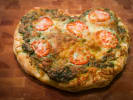 Kids Pizza Making Class - Spinach Pesto Pizza: Heart shaped pesto pizza