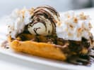 Cooking Class - Summer Camp for Young Chefs in Buckhead: waffles with ice cream