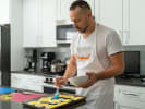 Online Cooking Class - Five-Star Italian Feast: cooking eggplant Parmigiana