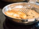 Cooking Class - Coastal Asian Fare: cooking halibut in a pan