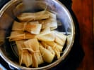 Cooking Class - Authentic Tamales 101: cooking tamales in a pot