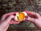Team Building Cooking Class - Not Your Grandma's Latkes! in East Bay: cracked egg