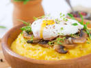Team Building Cooking Class - Refined Brunch Creations in San Jose: creamy polenta with poached eggs