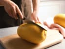 Cooking Class - Autumnal Steak Dinner - Date Night in Manhattan: cutting Squash