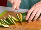 Cooking Class - Summer Steak Cookout in Northern Virginia: cutting Zucchini