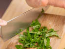 Cooking Class - Italian Classics with Authentic Sauces in Manhattan: cutting basil