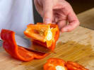 Cooking Class - Savoring Spanish Paella in Boulder: cutting bell pepper