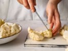 Cooking Class - Vibrant Feast Inspired by Mediterranean Coast in Charlotte: cutting cauliflower