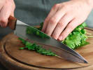 Team Building Cooking Class - Vietnamese Street Food Challenge in DC: cutting coriander