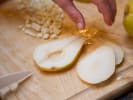 Cooking Class - Traditional French Recipes in Manhattan: cutting pears for tart