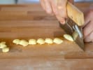 Cooking Class - Seasonal Small Plate Fare: cutting homemade gnocchi pasta