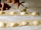 Cooking Class - Vegetarian Italian Techniques: cutting homemade ravioli pasta