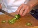 Online Cooking Class - Peruvian Comfort Classics: cutting jalapeño