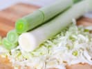 Cooking Class - Homemade Buttery Croissants in Downtown Dallas: cutting leek