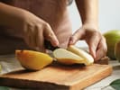 Cooking Class - Starry Tuscan Night - Date Night in Manhattan: cutting pear
