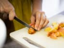 Cooking Class - The Best Vegan Biryani Ever in San Jose: cutting potatoes