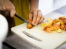Cooking Class - Indian Culinary Creations in Austin: cutting potatoes