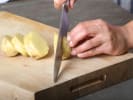 Cooking Class - Délicieux Brasserie Favorites in Downtown Dallas: cutting potatos