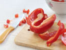 Team Building Cooking Class - Modern Moroccan Flair in San Francisco: cutting red peppers