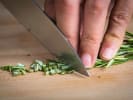 Cooking Class - From Homemade Bagels to Brunch: cutting rosemary