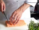 Cooking Class - Introduction to Sushi: cutting salmon
