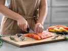 Cooking Class - Key to Knife Skills in Northern Virginia: cutting salmon