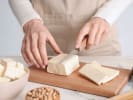 Cooking Class - Roll Your Own Teriyaki Tofu Sushi in Hollywood Area: cutting tofu