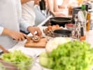 Team Building Cooking Class - Soup or Chili Cook-Off in Downtown Chicago: cutting veggies