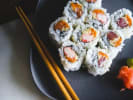 Cooking Class - Homestyle Sushi in Manhattan: delicious sushi elegantly served on a black dark plate