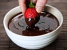 Cooking Class - Italian Comforts: dipping strawberries in chocolate