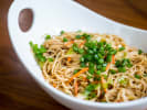 Team Building Cooking Class - Asian Fusion Culinary Challenge in San Francisco: dirk Asian European fusion garlic noodles with meats and vegetables