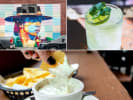 Food Tour + Drink Upgrade - Sip and Savor Deep Ellum Dallas in Downtown Dallas: drink dallas tour   enjoying margaritas, chips and queso and a stevie ray vaughn mural