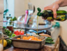 Cooking Class - The Chef's Table Demystified - Learn the Basics in Toronto: drizzling olive oil over vegetables