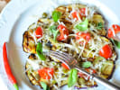 Online Cooking Class - Homemade Eggplant Carpaccio: eggplant carpaccio with tomatoes