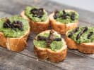 Cooking Class - From Scratch Plant Based Fare in Manhattan: emily cilantro arugula green chile pesto with crostini