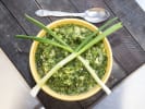 Cooking Class - From Scratch Plant Based Fare in Manhattan: emily cilantro arugula green chile pesto with crostini 2