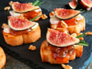 Cooking Class - Elevated Dinner Party Hors d'Oeuvres in Downtown Fort Worth: fig marmalade and blue cheese crostini with bacon