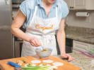 Cooking Class - Learn to Make Fresh Dumplings in Downtown Chicago: filling dumplings by hand