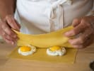 Cooking Class - Handmade Italian Ravioli Feast: filling ravioli with egg yolks