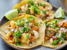 Online Cooking Class - Fish Tacos and Bananas FlambÃ©: fish tacos with pineapple salsa