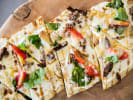 Team Building Cooking Class - Rustic Italian Favorites in Culver City: flatbread with white sauce and basil